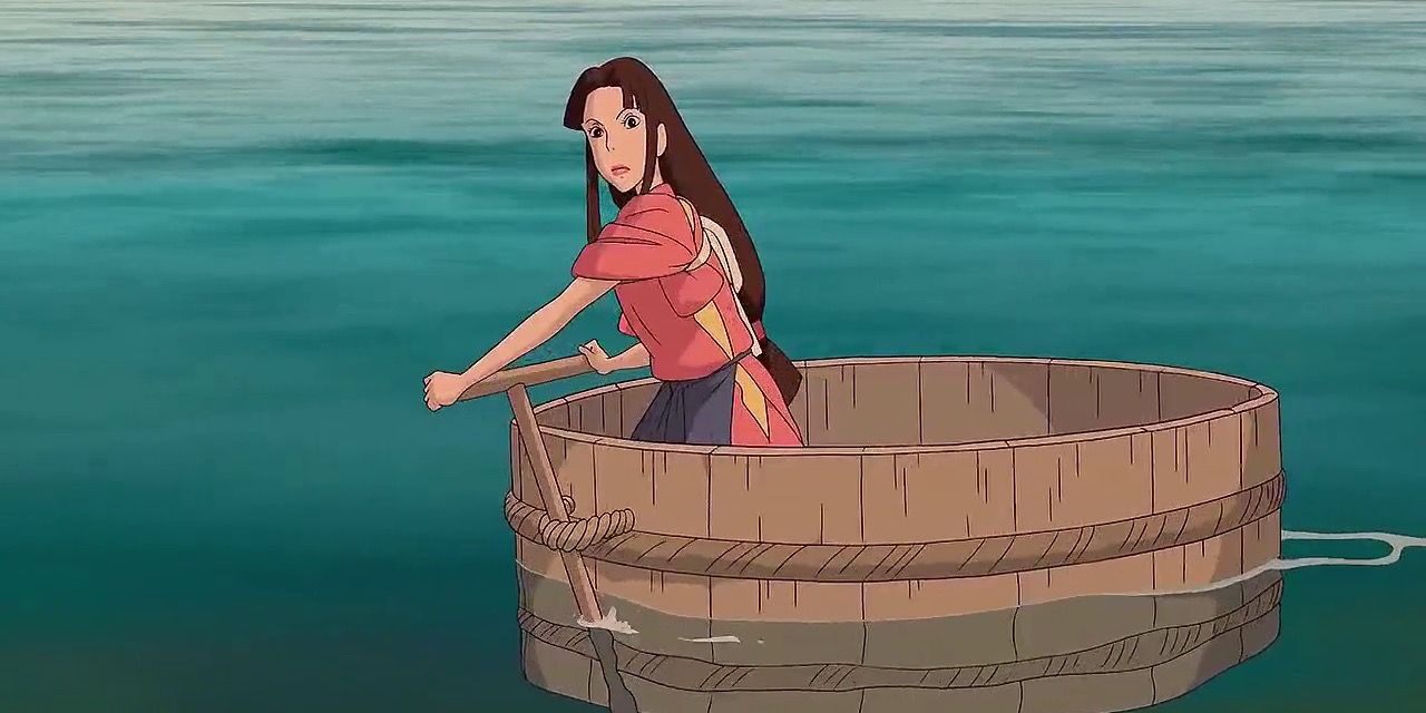 Lin in a small boat in Spirited Away 