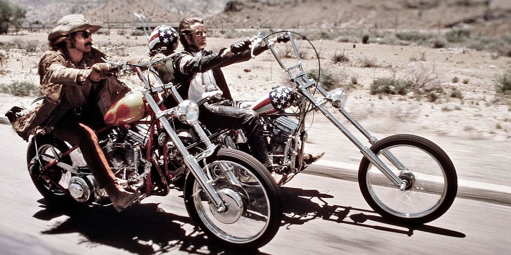 Billy &amp; Wyatt ride motorcycles in Easy Rider