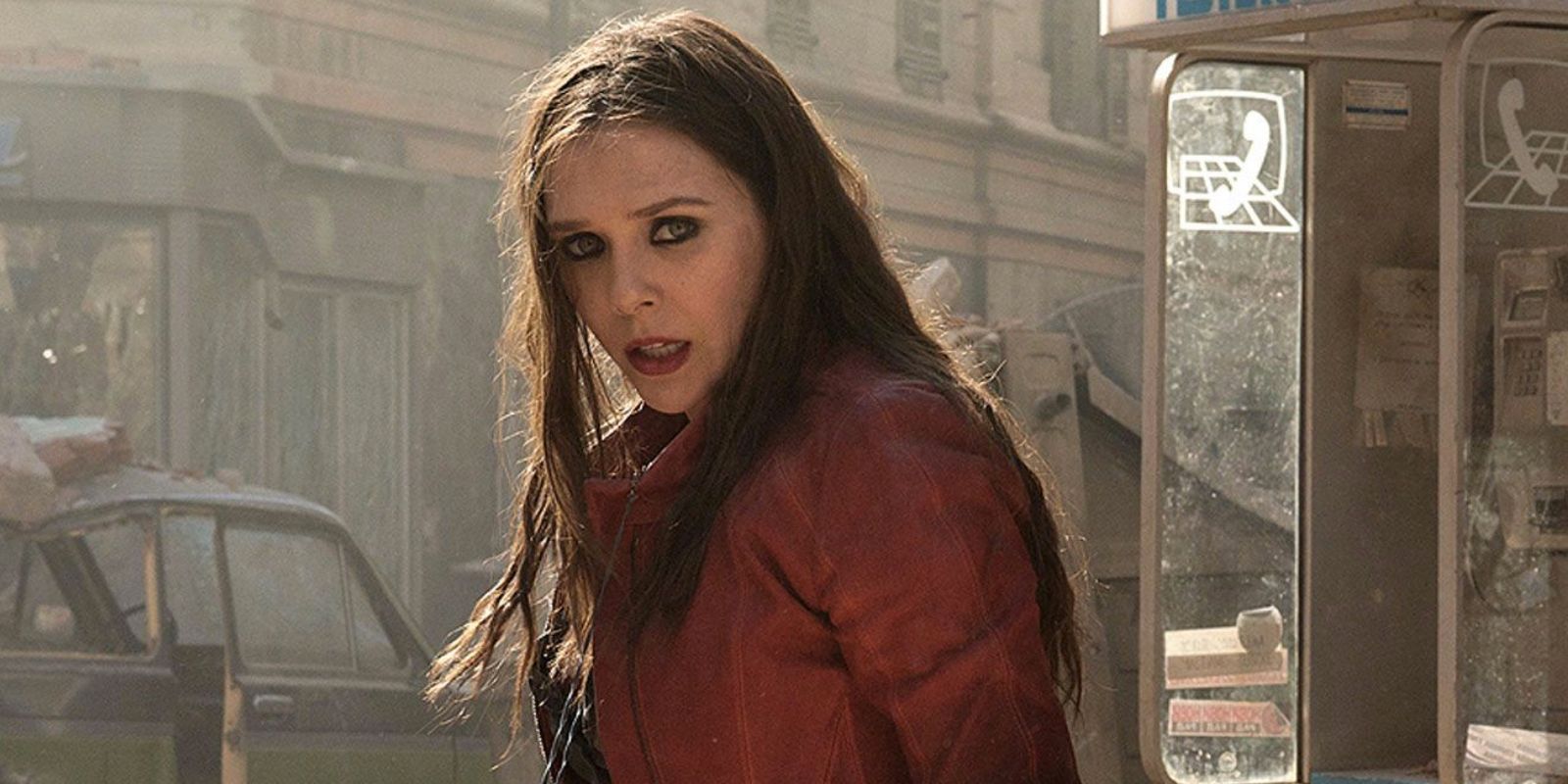 Scarlet Witch in Sokovia in Avengers: Age Of Ultron.