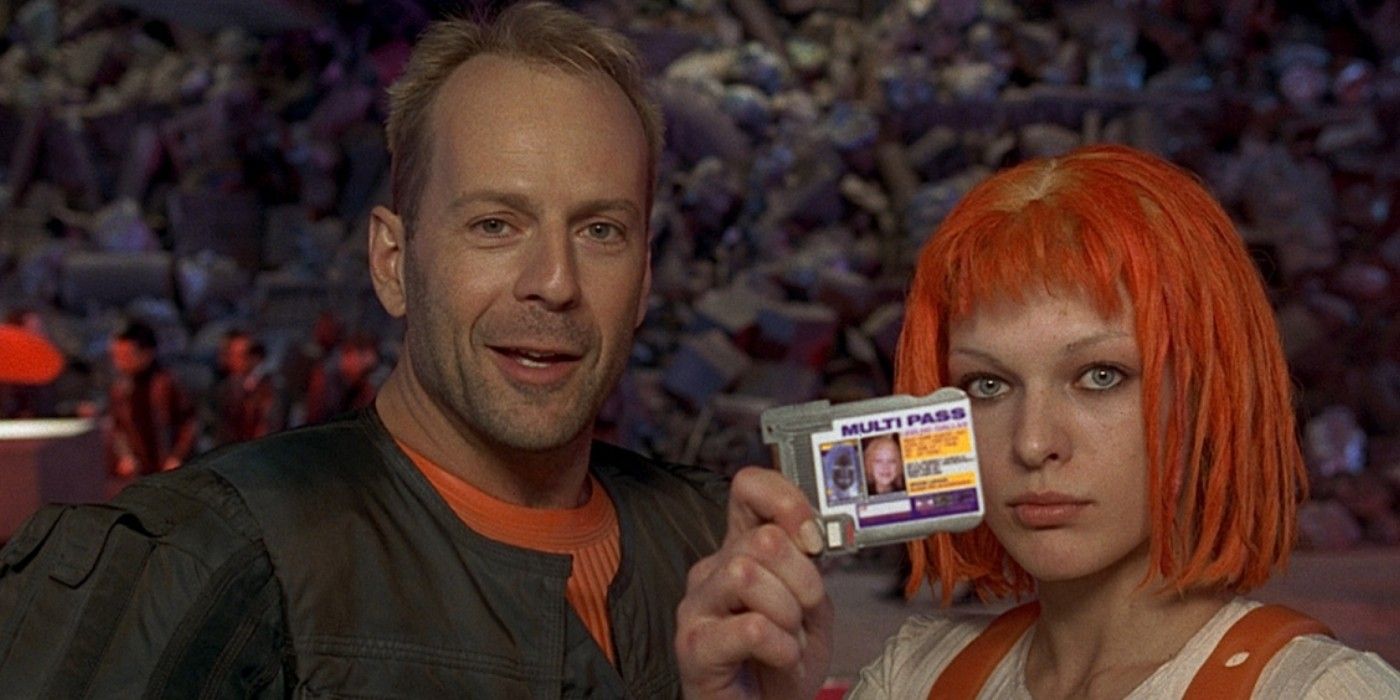 Bruce Willis and Milla Jovovich in The Fifth Element