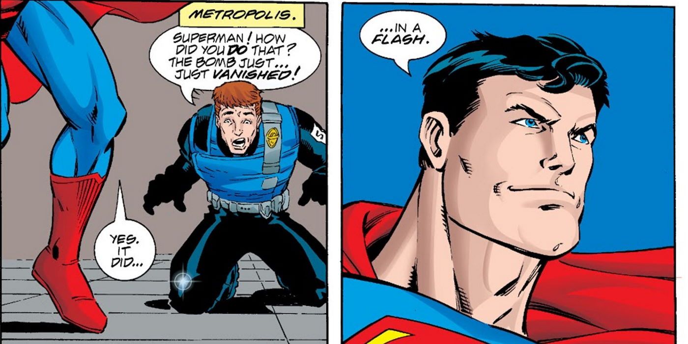 Flash Saves Superman Bomb