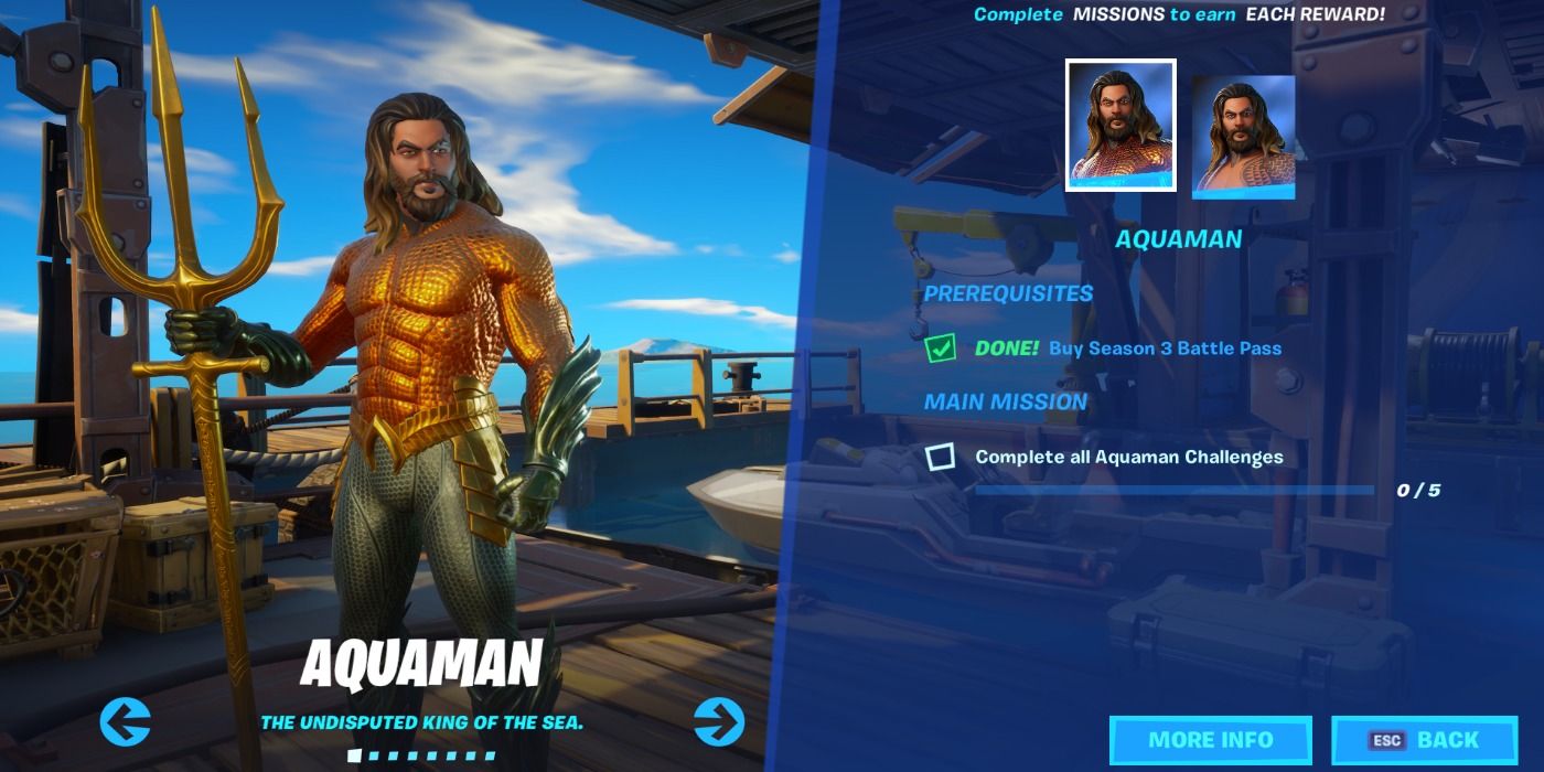 Fortnite Aquaman Challenges Unlock