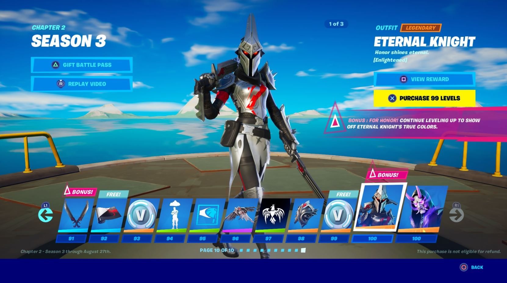 Fortnite Eternal Knight Page