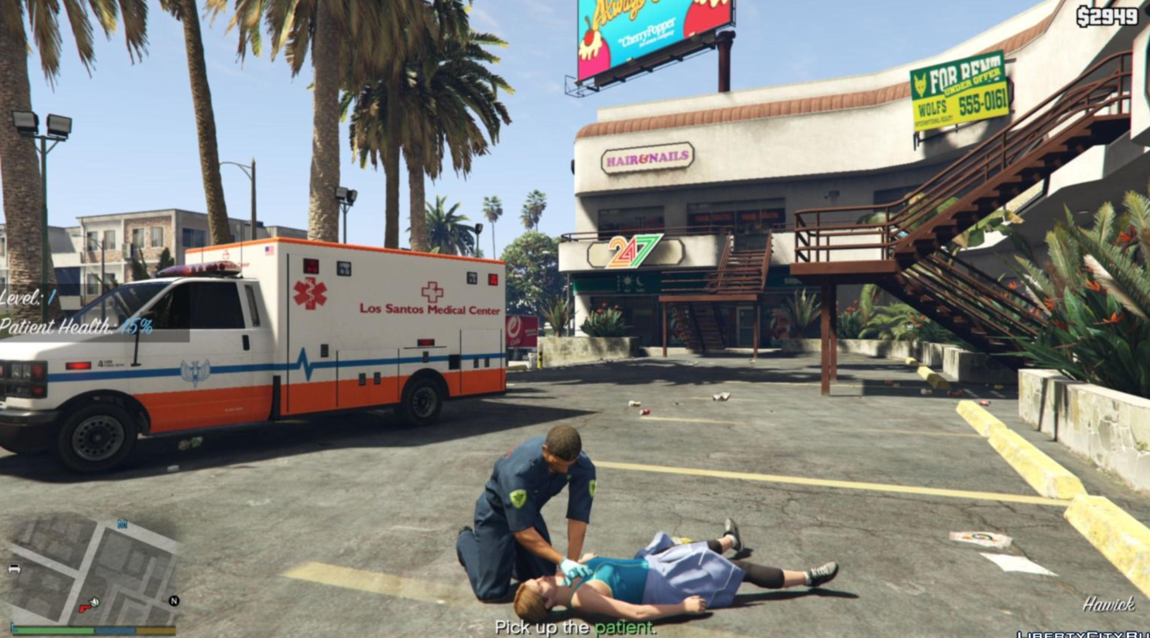 GTA paramedic treating patient