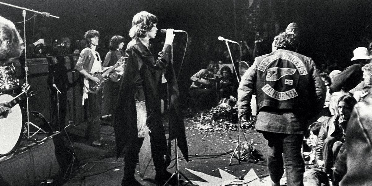 The Rolling Stones and the Hell&rsquo;s Angels in Gimmie Shelter