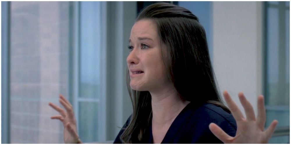 April Kepner crying in Grey's Anatomy