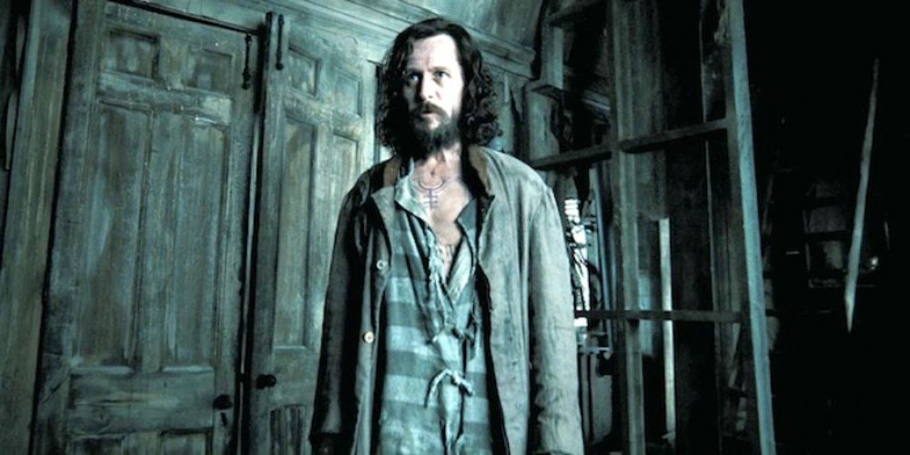 Sirius Black dentro da casa dos gritos em Harry Potter e o Prisioneiro de Azkaban.