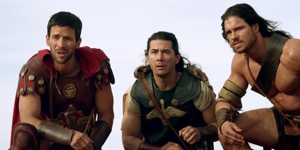 Characters in period clothing in Hercules Reborn