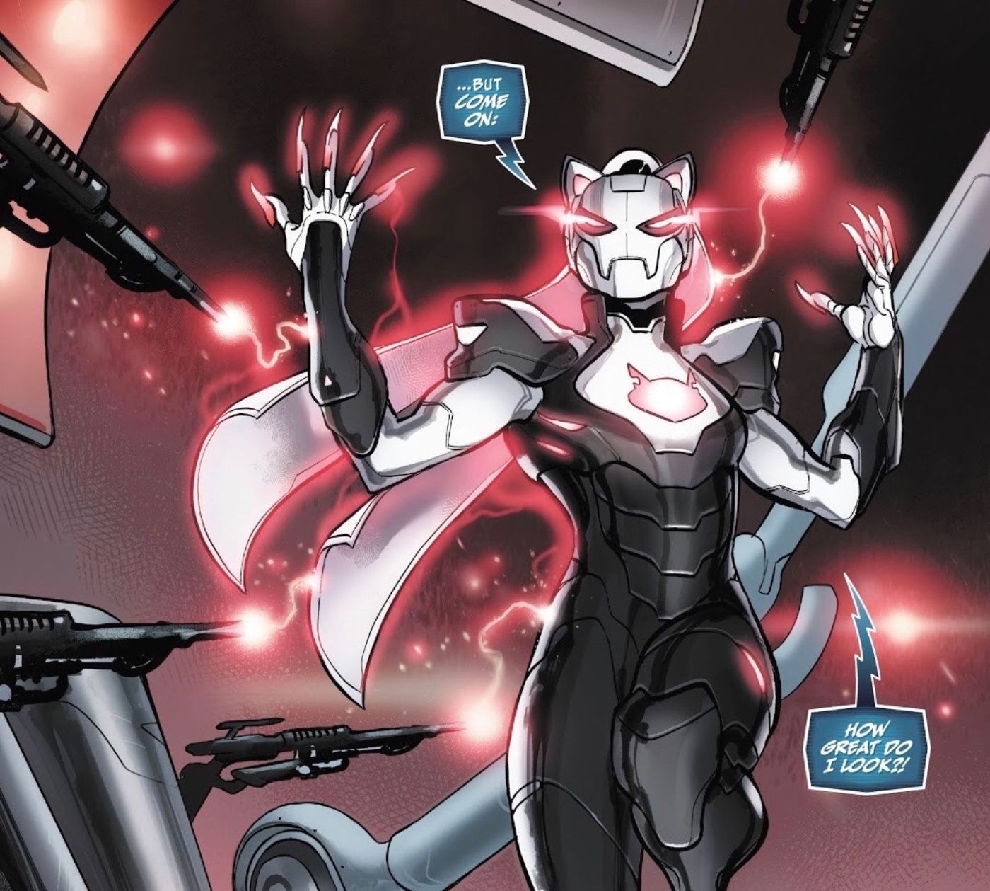 Black Cat Iron Man suit