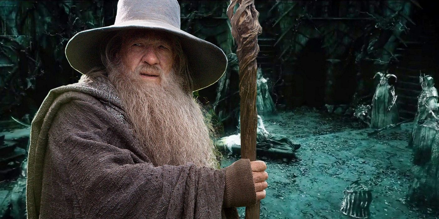 Ian McKellen as Gandalf Nazgul Tomb in Hobbit Desolation of Smaug