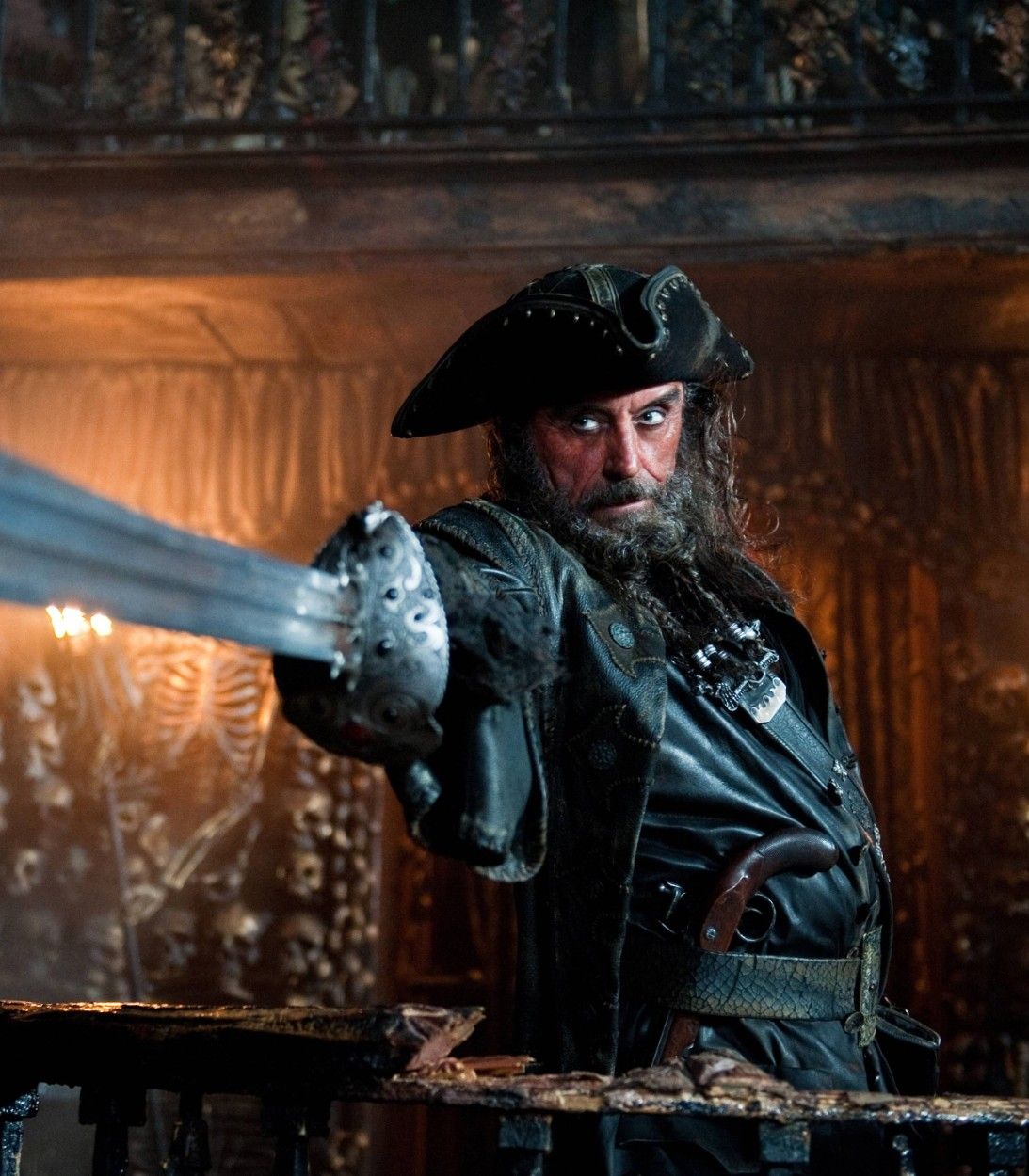 Ian McShane in Pirates of the Caribbean 4 Vertical