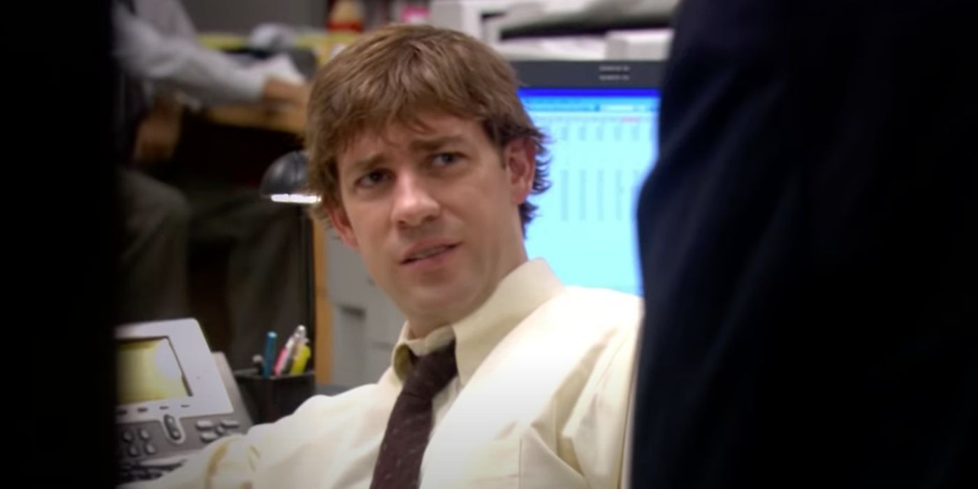 Jim looks disgusted at Michael on The Office