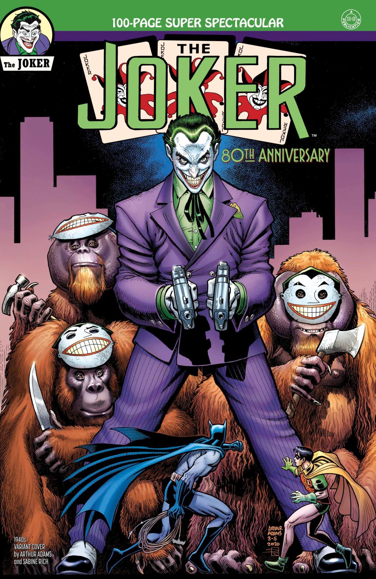 Joker 80th Anniversary Comic 1940s Adams Variant
