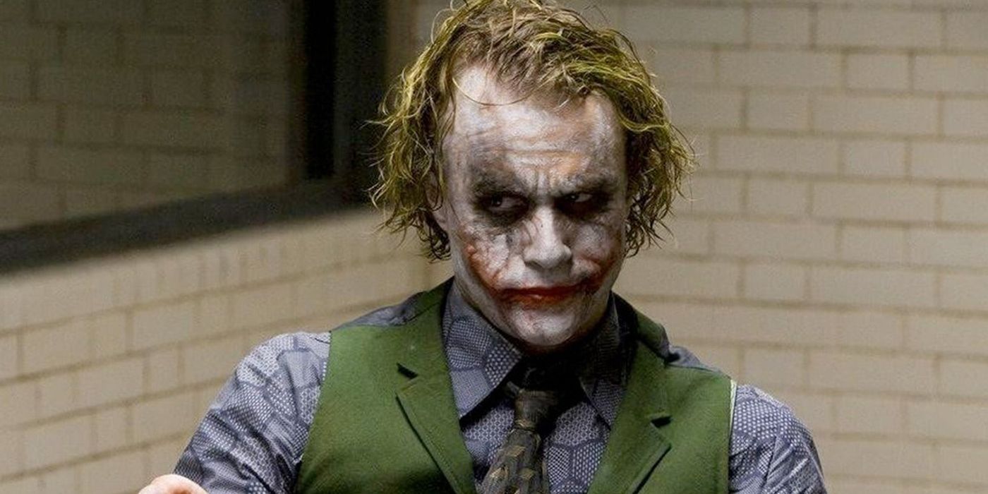 Joker in a holding cell in The Dark Knight.
