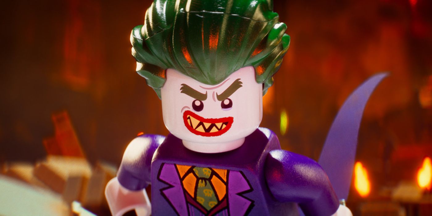 Joker looking menacing in LEGO Batman Movie.