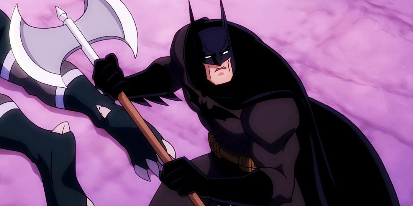 Batman with an axe in Superman/Batman: Apocalypse.