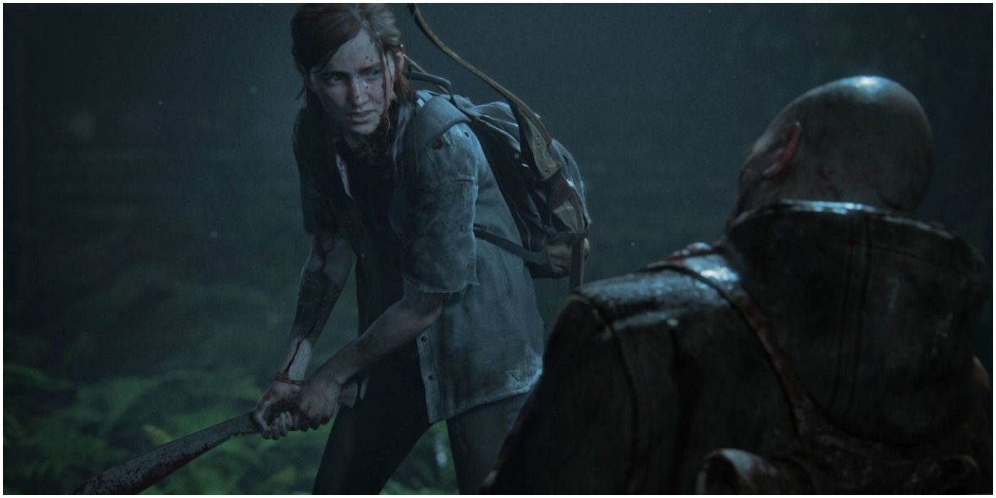 Ellie with a machete in The Last of Us 2