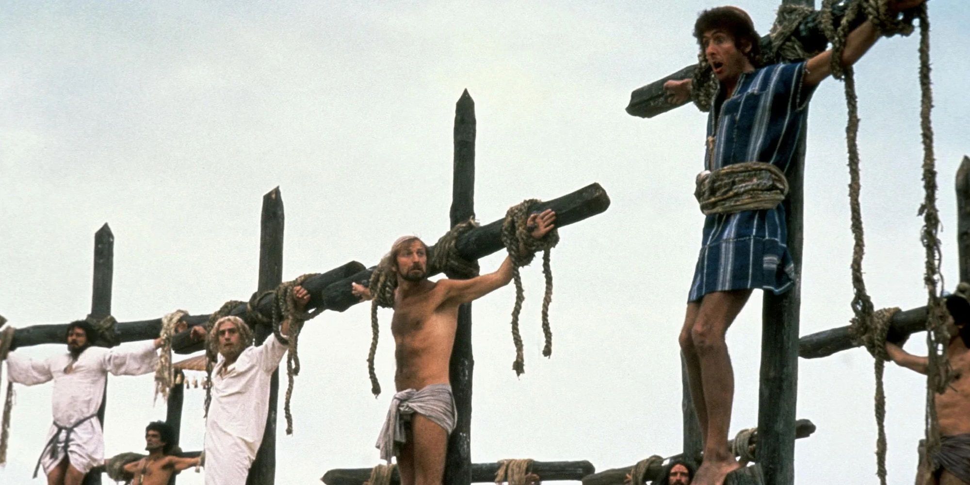 The final scene of Monty Python's Life of Brian
