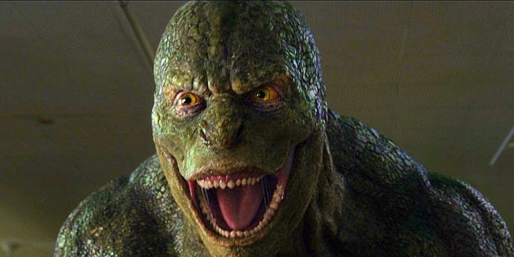 The Lizard in closeup in The Amazing Spider-Man