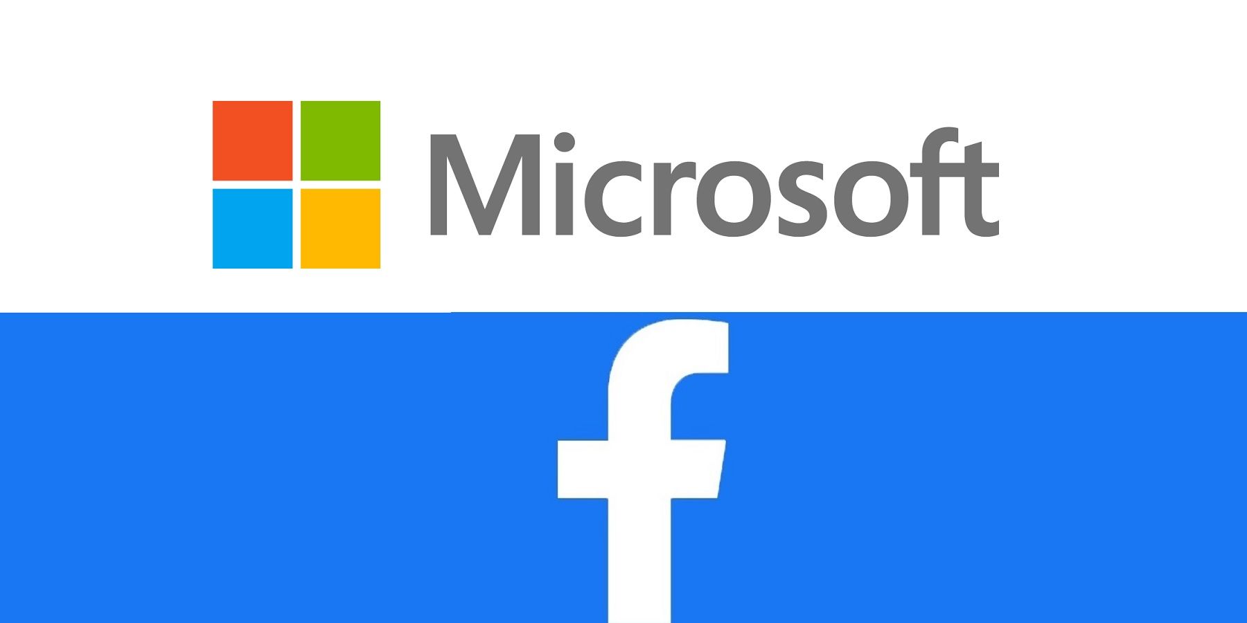 Microsoft logo & FB