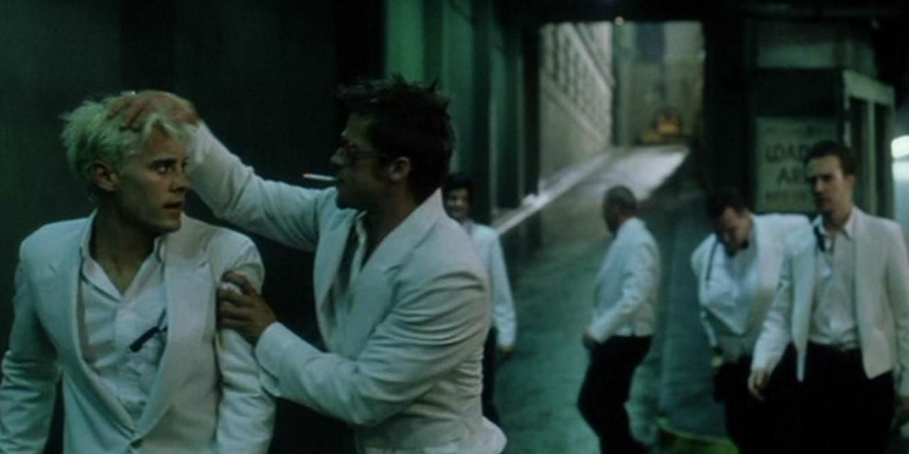 Brad Pitt and Jared Leto in Fight Club