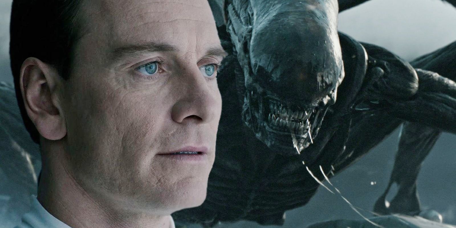 Michael Fassbender as Walter and Xenomorph from Alien Covenant