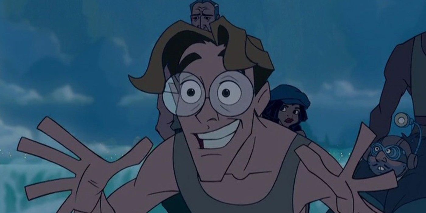 Milo looking excited in Atlantis The Lost Empire