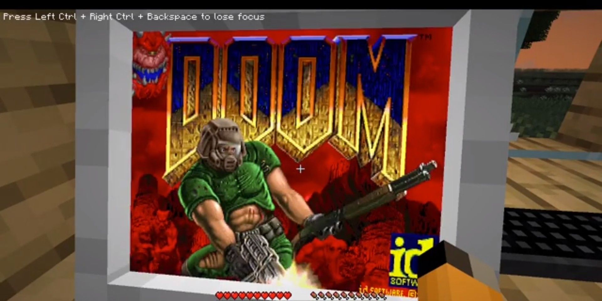 Screenshot of Doom in Minecraft
