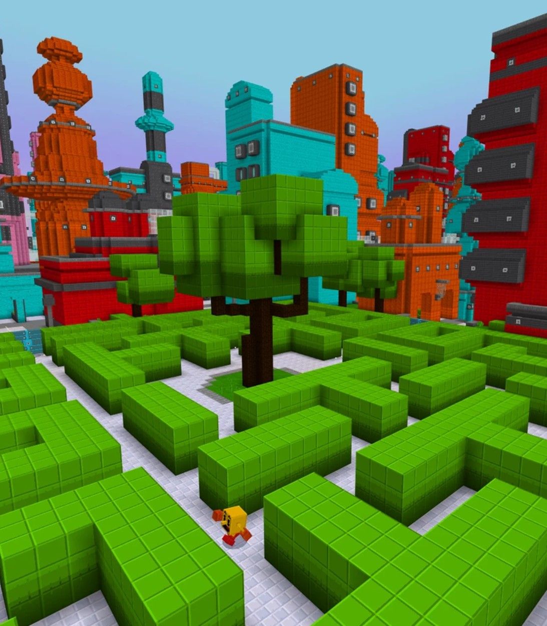Screenshot of Pac-World from Minecraft PAC-MAN