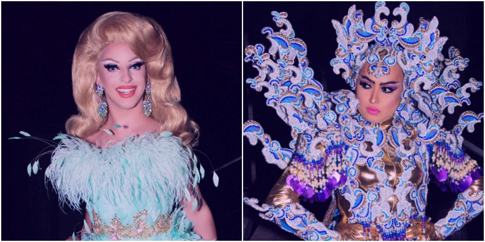 Miz Cracker and Ongina on RuPauls Drag Race All Stars 5 side by side image