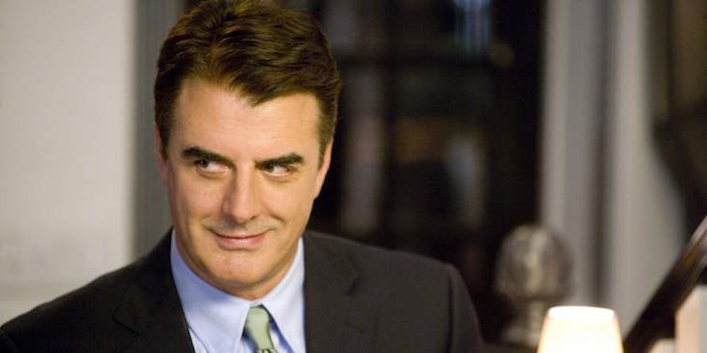 Mr Big (Chris Noth) sporting a mischievous smile in Sex and the City