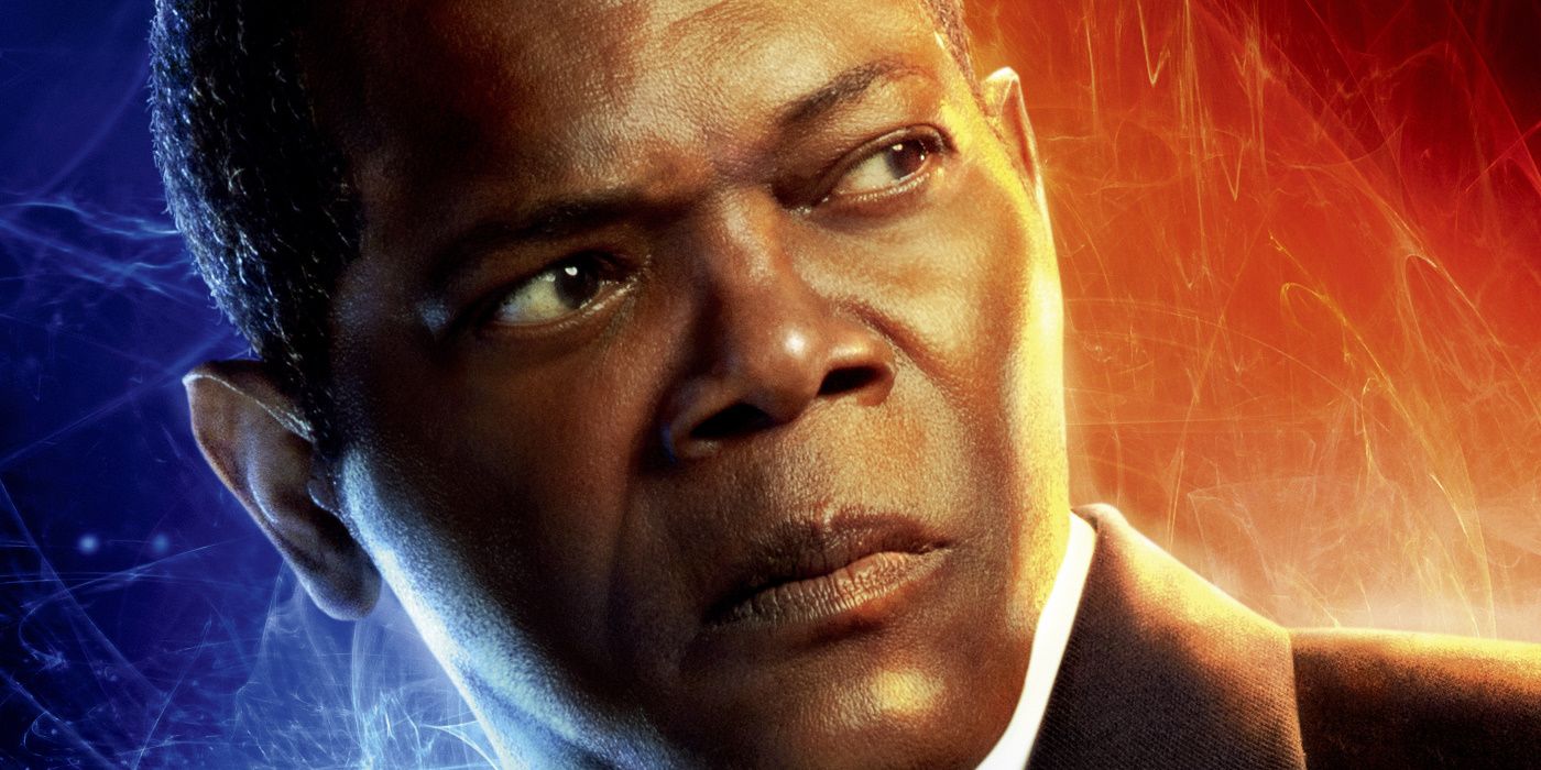 Nick Fury in Captain Marvel Poster