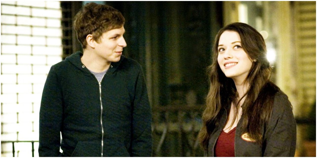 Kat Dennings and Michael Cera in Nick and Norah&rsquo;s Infinite Playlist