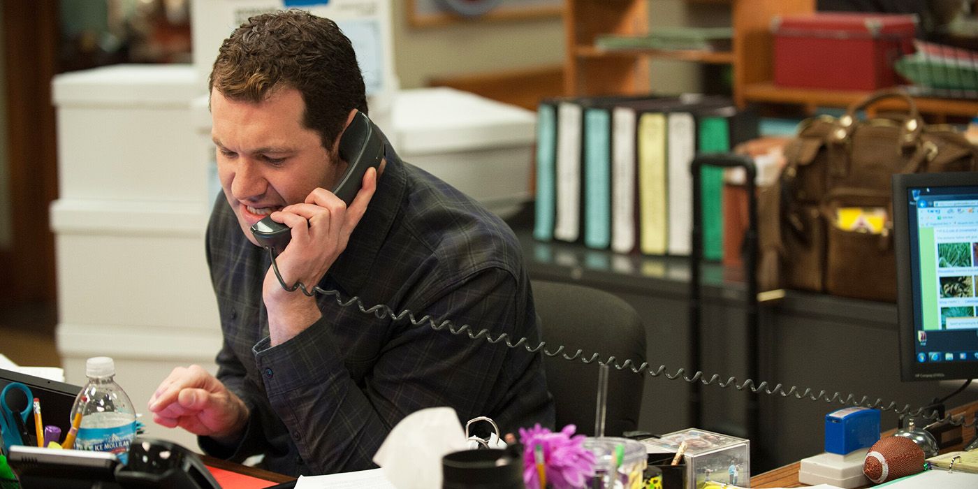 Craig on the phone in Parks and Recreation