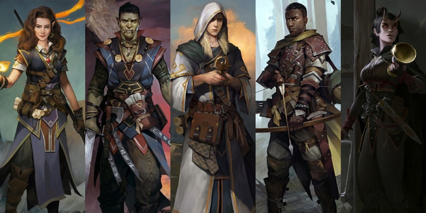 Companions from Pathfinder Kingmaker, a game based on the tabletop role-playing game