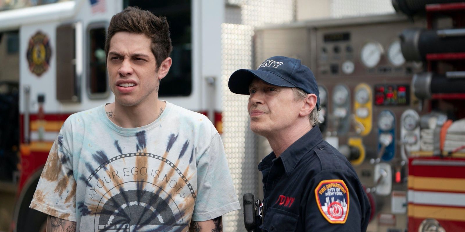 Pete Davidson and Steve Buscemi in The King of Staten Island