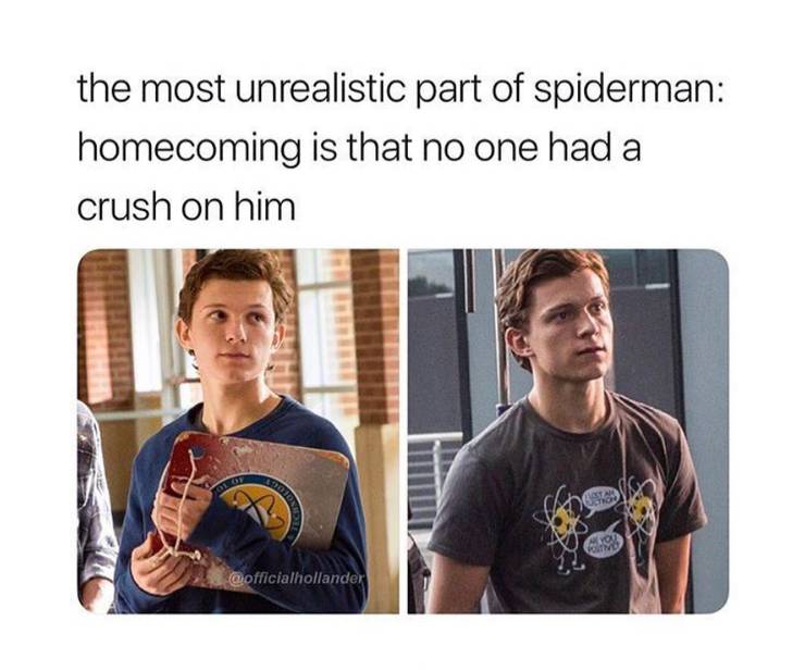 Mcu 10 Hilarious Memes Of Tom Holland As Spider Man Screenrant