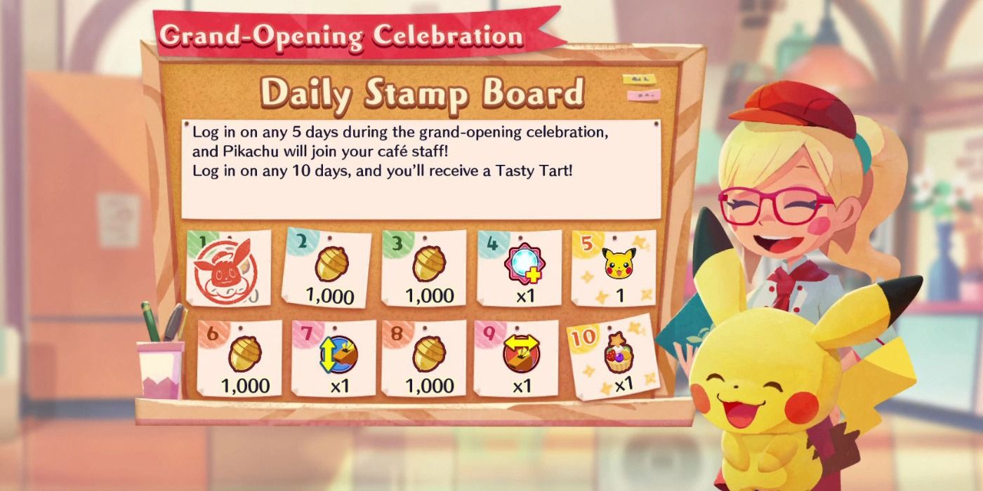 Pokemon Cafe Mix Daily Stamps