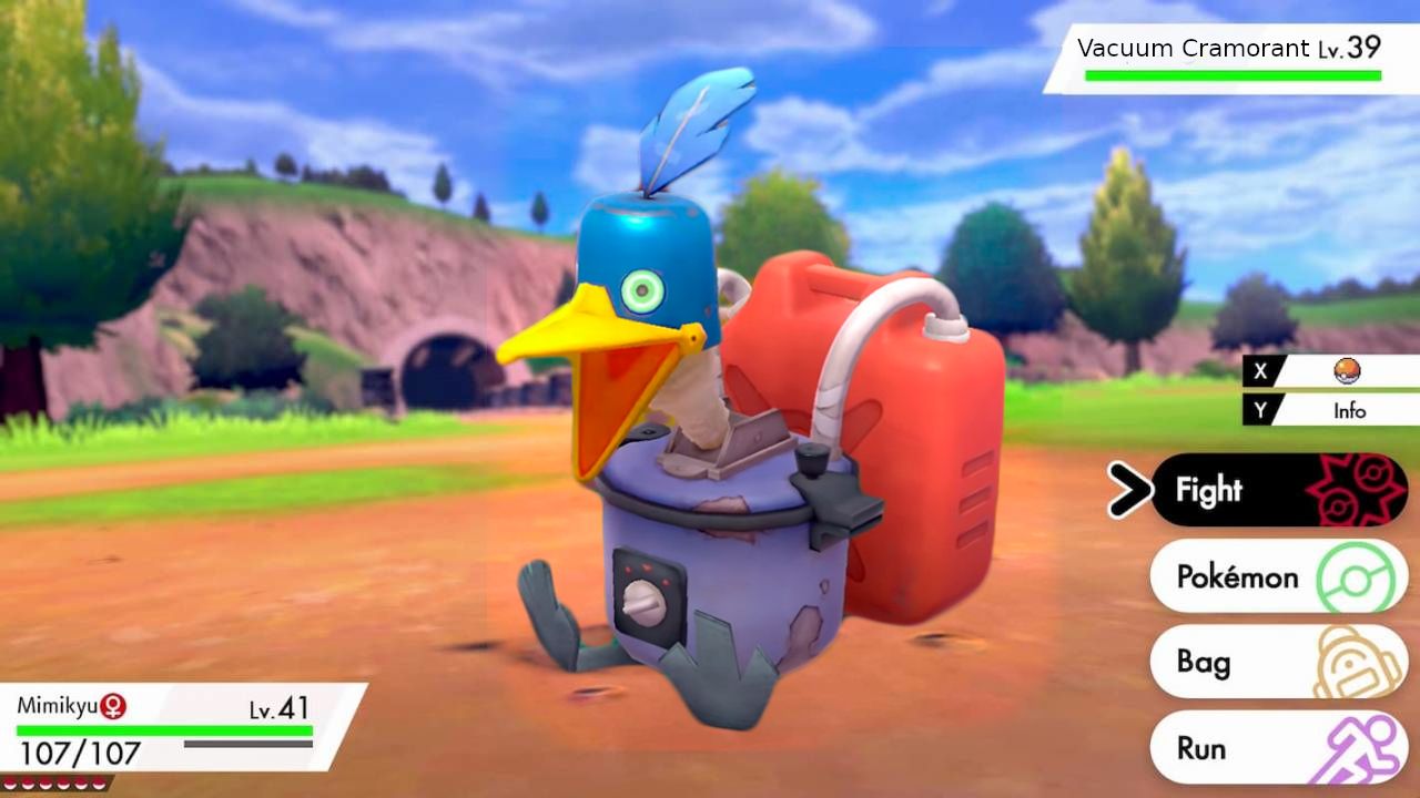 Pokemon Sword and Shield Vacuum Cramorant Battle