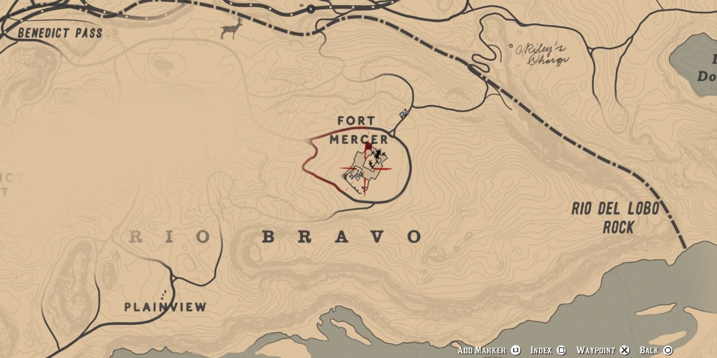 RDR 2 Fort Mercer Map