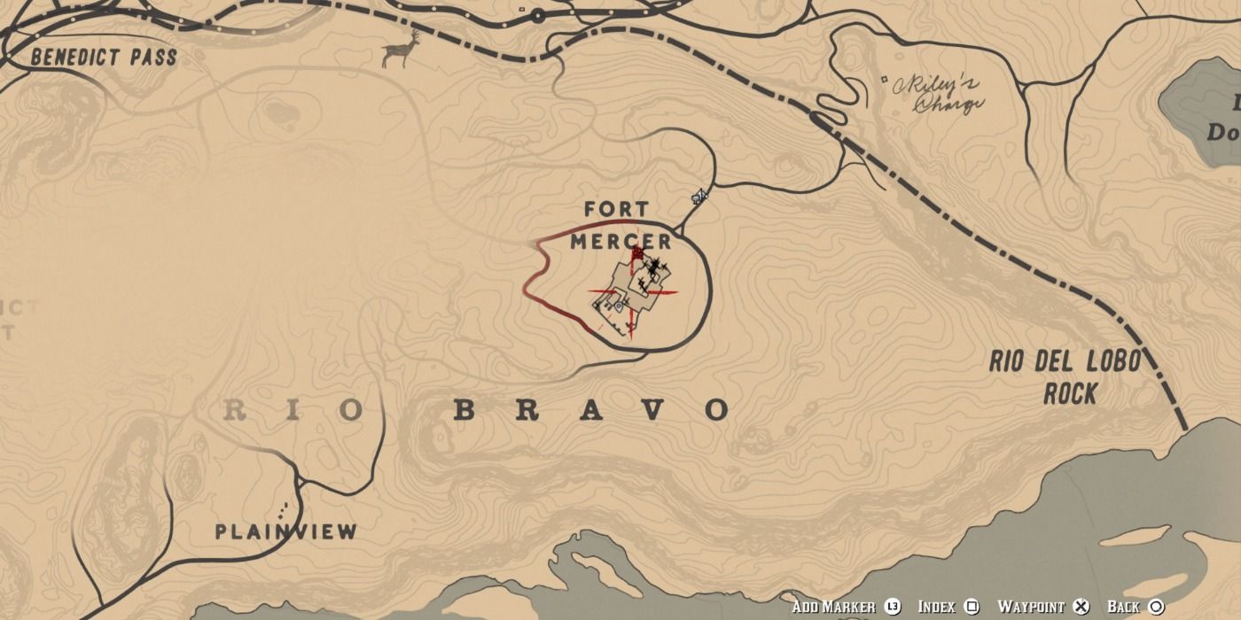 Mapa RDR 2 Fort Mercer