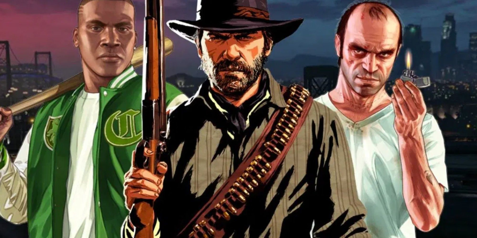 chaaracters from red dead and GTA