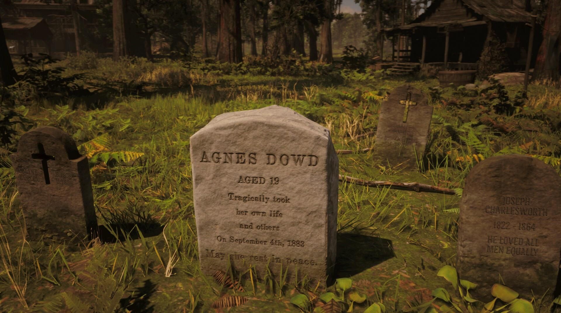 Red Dead Redemption grave of Agnes Dowd