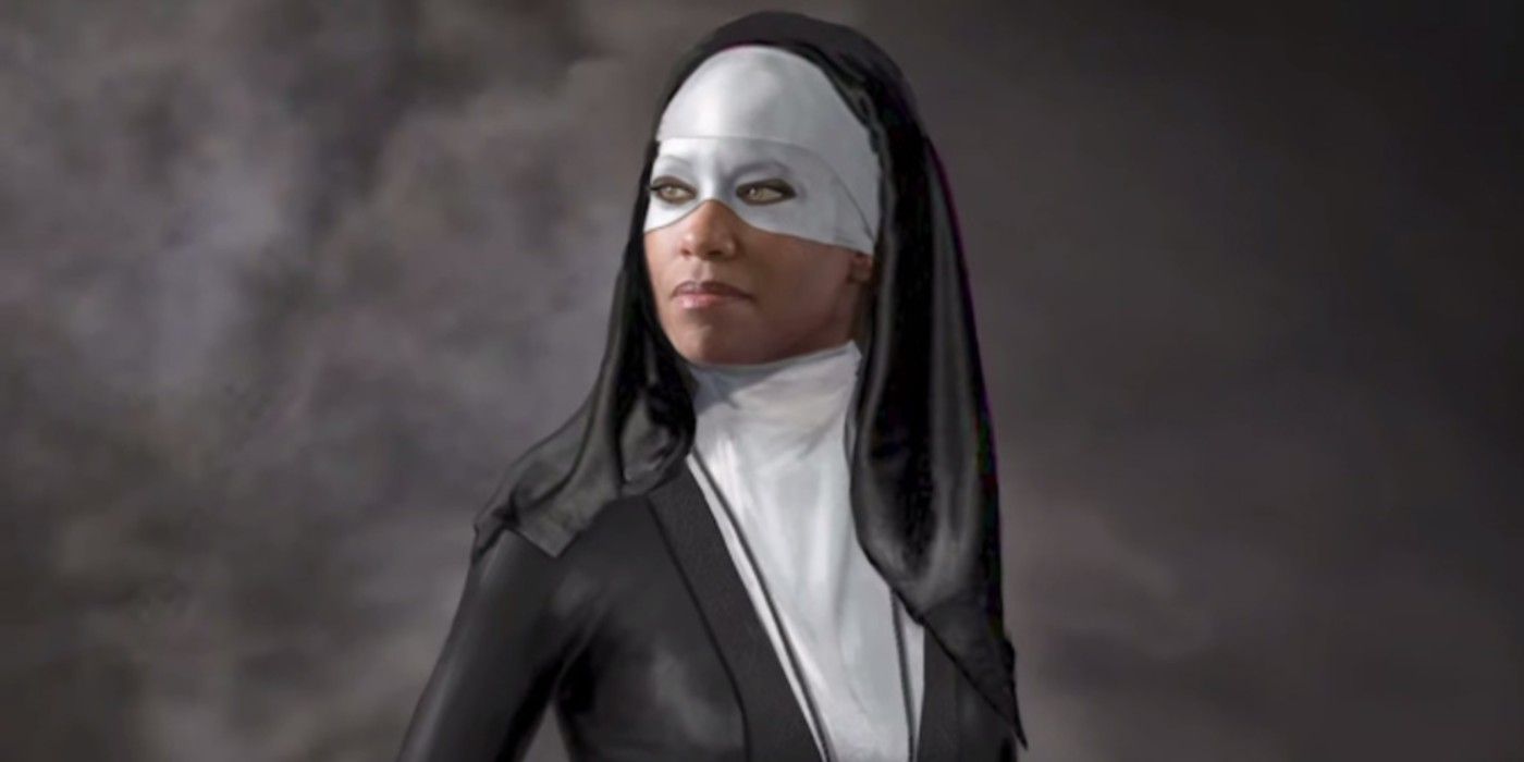 Regina King as Sister Night in early artist render for Watchmen