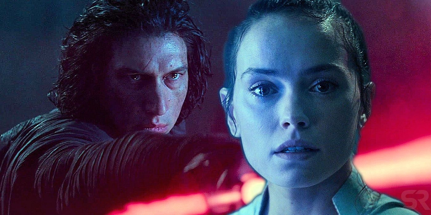 Rey and Kylo Ren in Star Wars The Rise of Skywalker