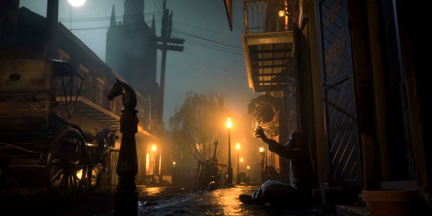 Saint Denis at night in Red Dead Redemption 2