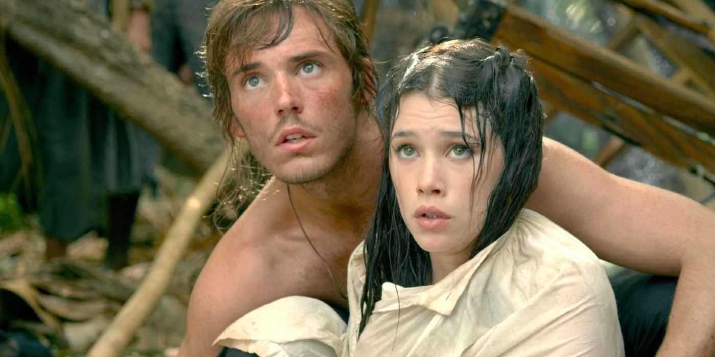 Sam Claflin and Astrid Berges-Frisbey in Pirates of the Caribbean On Stranger Tides