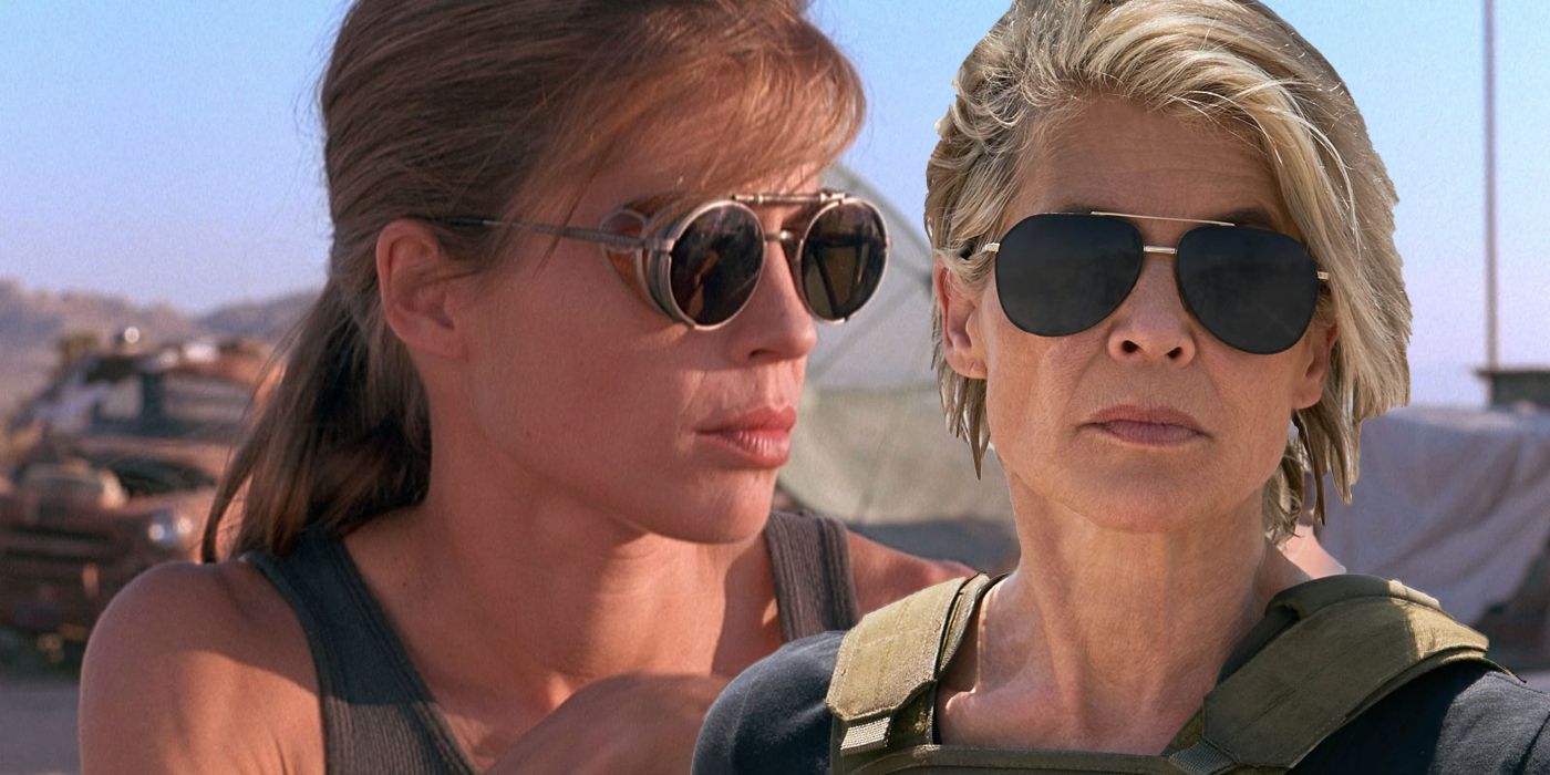 Sarah Connor in Terminator 2 and Dark Fate
