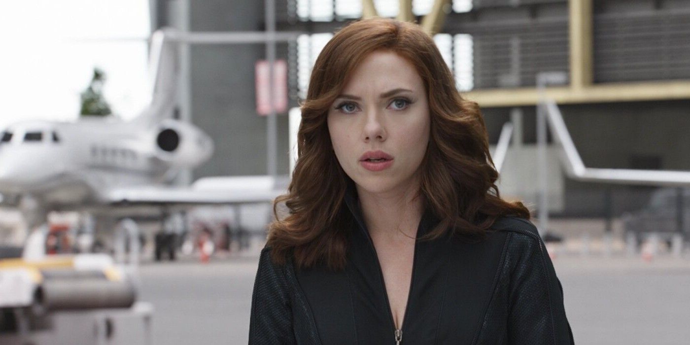 Natasha Romanoff at the airport in Captain America: Civil War