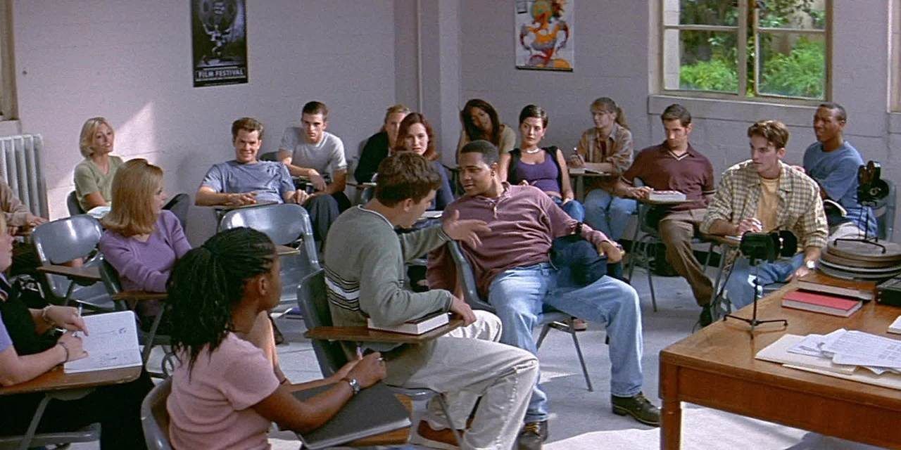 Classroom scene in Scream 2